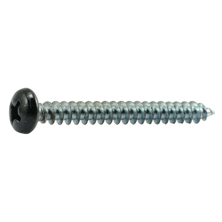 Midwest Fastener Sheet Metal Screw, #8 x 1-1/2 in, Painted Steel Pan Head Phillips Drive, 25 PK 37864